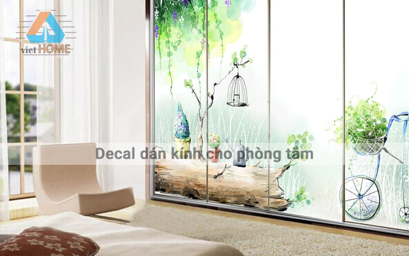 Giấy dán kính phòng tắm và nhà vệ sinh (WC) hoa văn đẹp